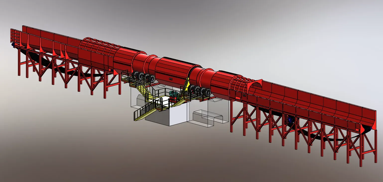 FiberPro Drum Debarker System 3D model — Drum Line 1